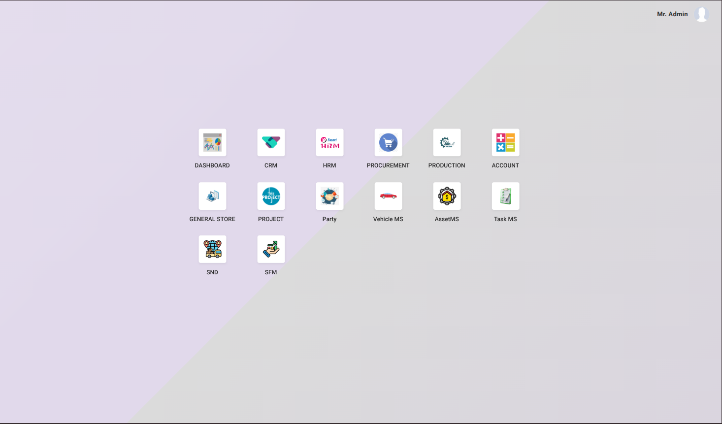 Smart ERP Dashboard Overview